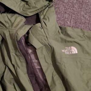 Green Northface Mesh Lined Boys Raincoat